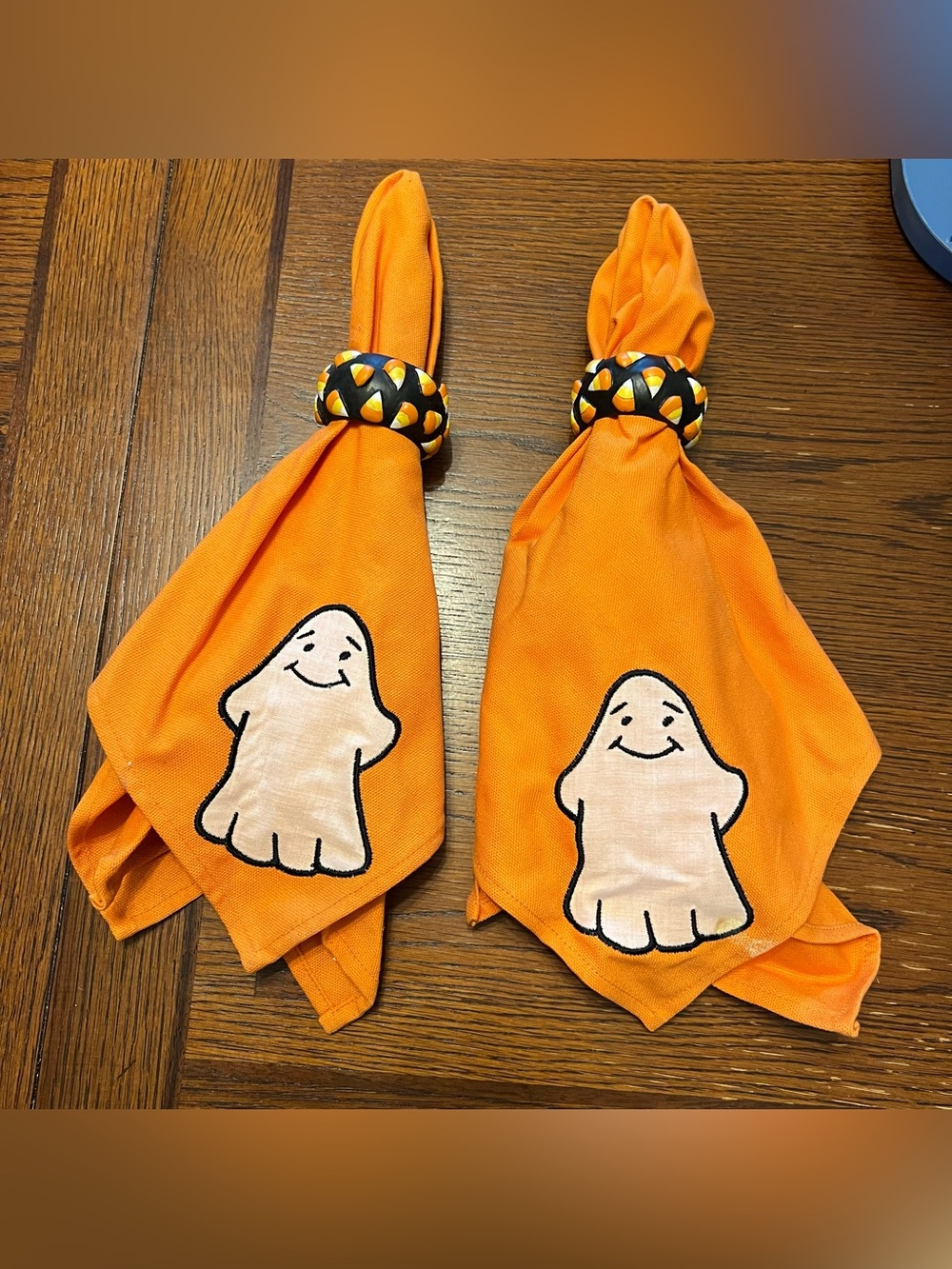 Ghost Napkin Set and Pumpkin Placemats.
